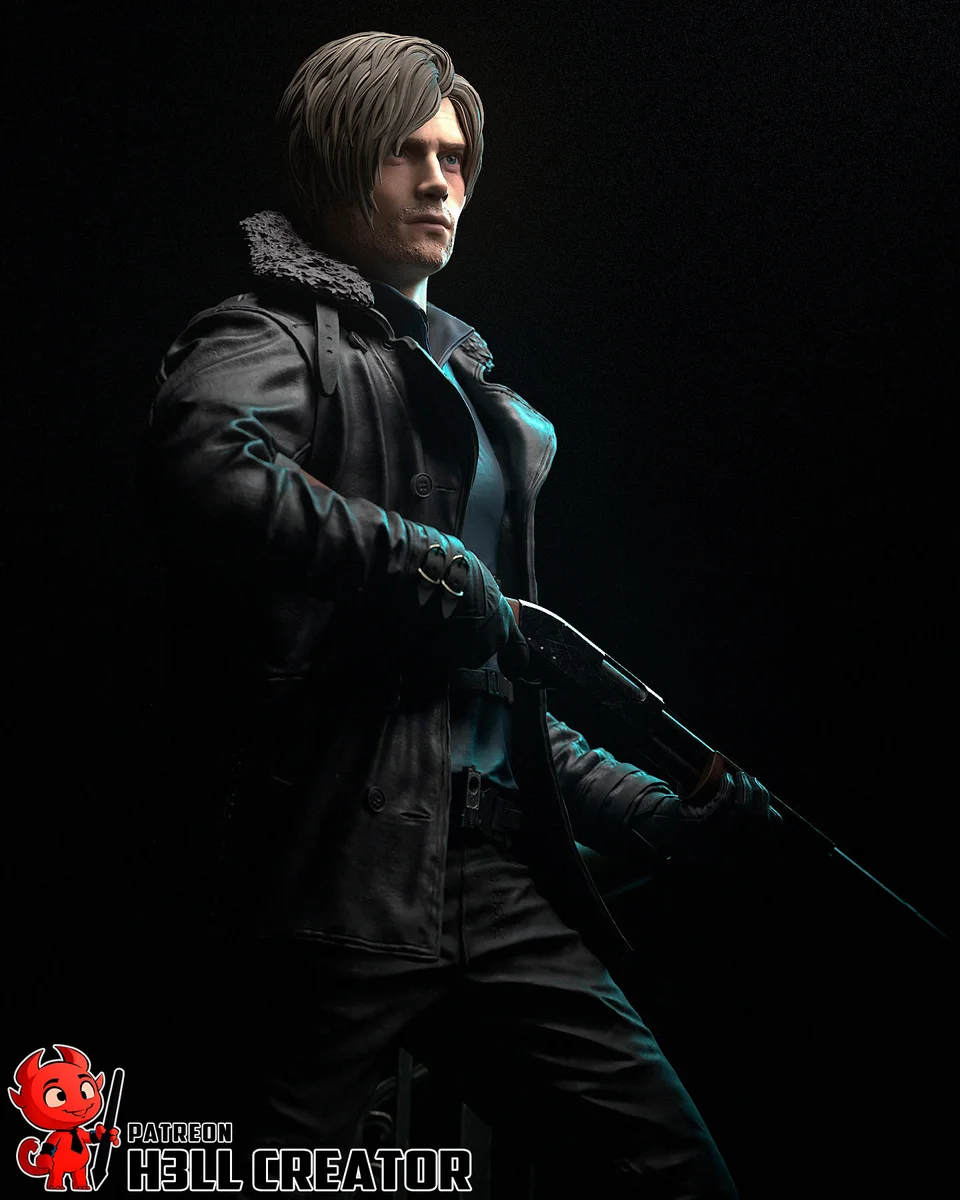 Leon S. Kennedy | Fan Art | 3D Printed Resin Model Garage Kit | *Un-Painted* | H3LL Creator 3