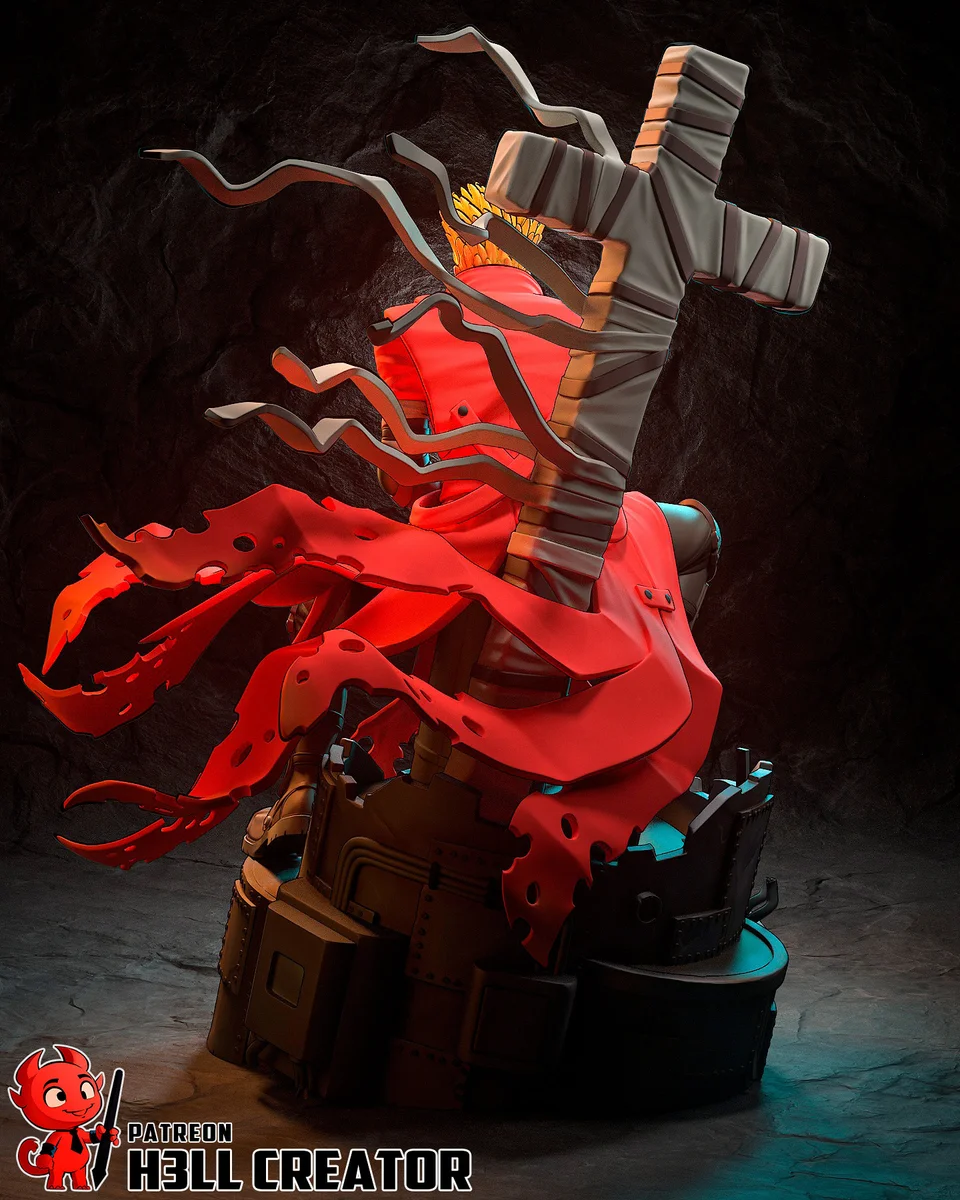 Vash the Stampede | Fan Art | 3D Printed Resin Model Garage Kit | *Un-Painted* | H3LL Creator 8