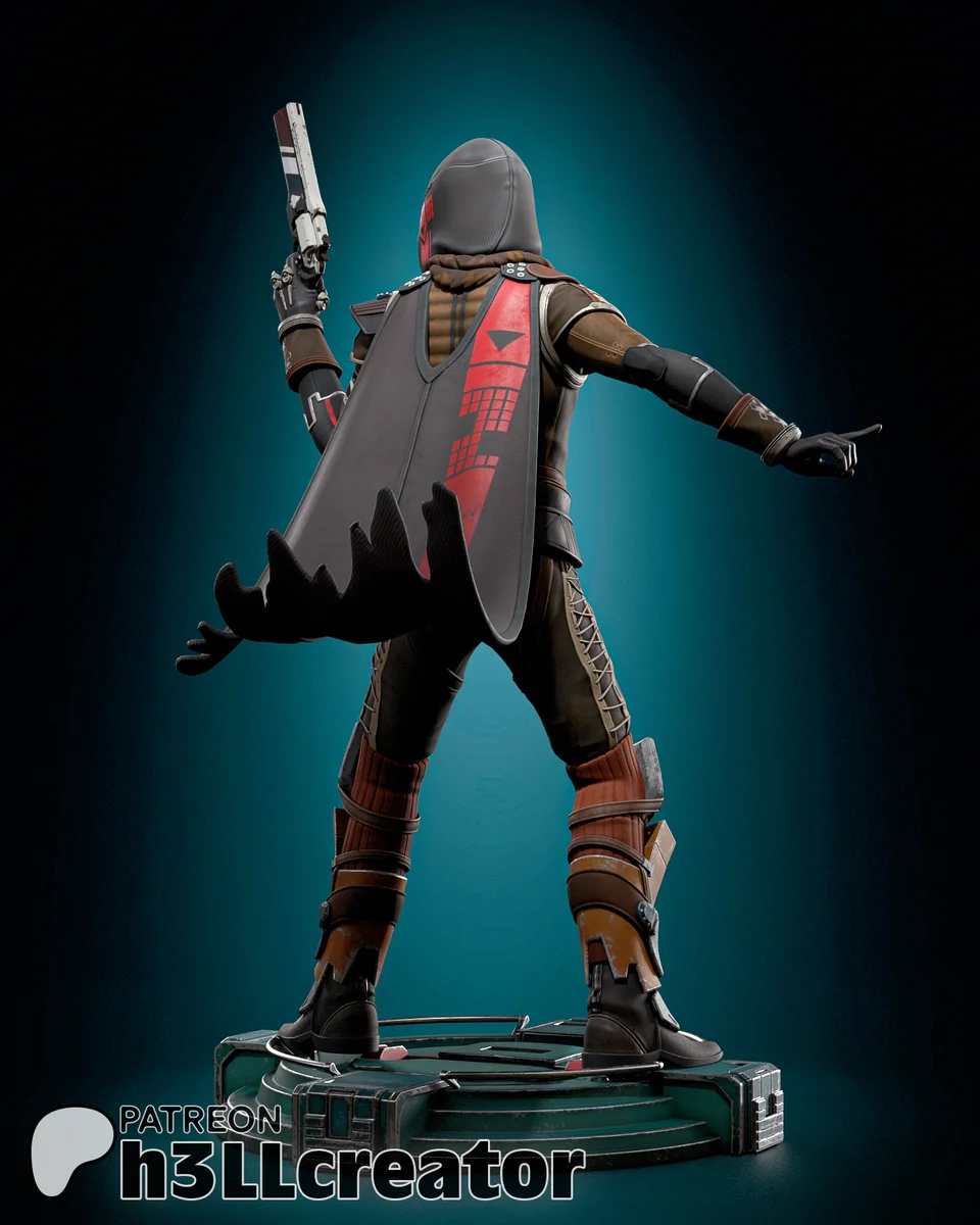 Cayde 6 | Fan Art | 3D Printed Resin Model Garage Kit | *Un-Painted* | H3LL Creator 4