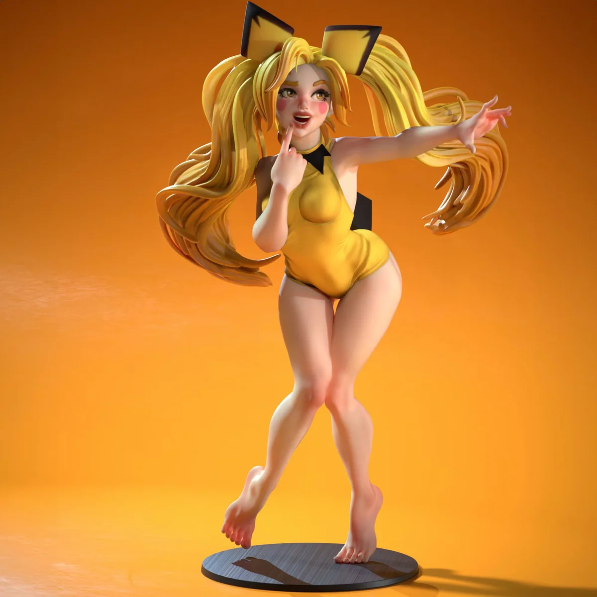 Pichina - Waifumon | Fan Art | 3D Printed Resin Model Garage Kit | *Un-Painted* | SiryllArt 3