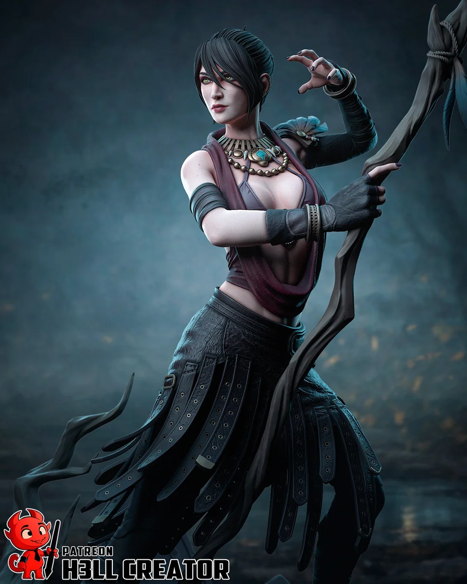 Morrigan | Fan Art | 3D Printed Resin Model Garage Kit | *Un-Painted* | H3LL Creator