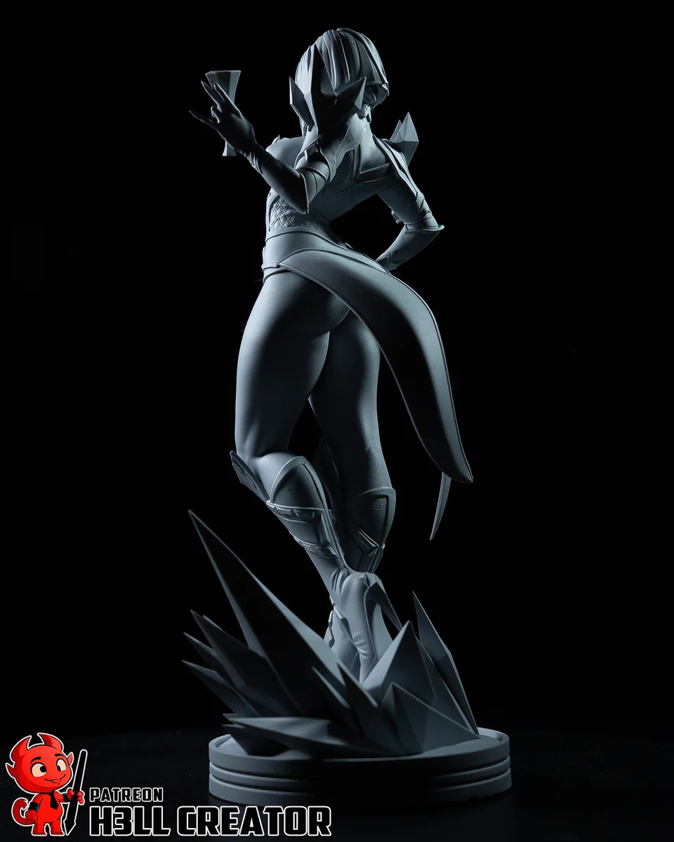 Emma Frost | Fan Art | 3D Printed Resin Model Garage Kit | *Un-Painted* | H3LL Creator 11