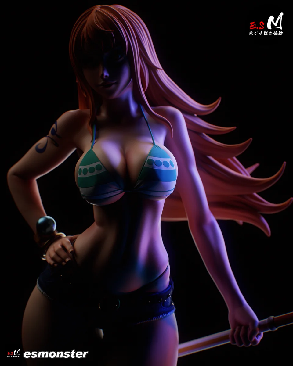 Nami | Fan Art | 3D Printed Resin Model Garage Kit | *Un-Painted* | ES Monster 5