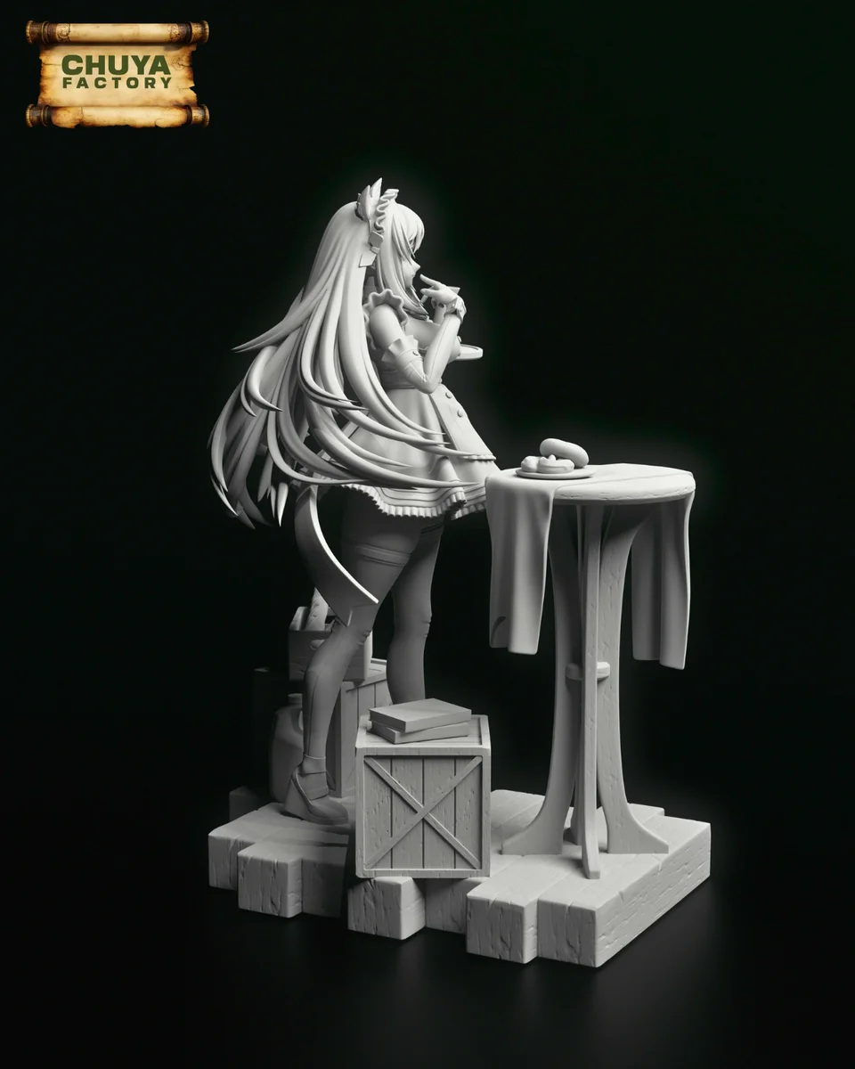 Maid Rapi | Fan Art | 3D Printed Resin Model Garage Kit | *Un-Painted* | Chuya Factory 12