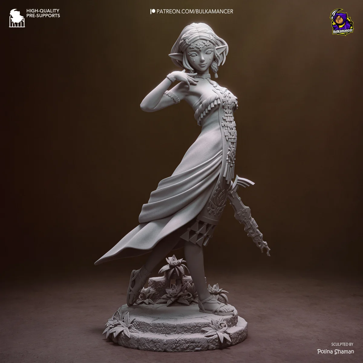 Zelda v2 | Fan Art | 3D Printed Resin Model Garage Kit | *Un-Painted* | Bulkamancer 7