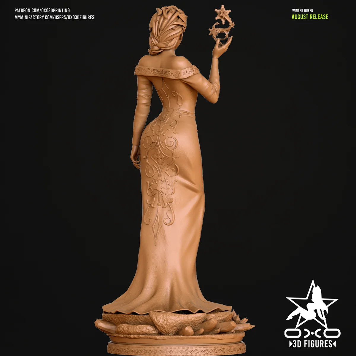 Winter Queen | Fan Art | 3D Printed Resin Model Garage Kit | *Un-Painted* | OXO3D 5