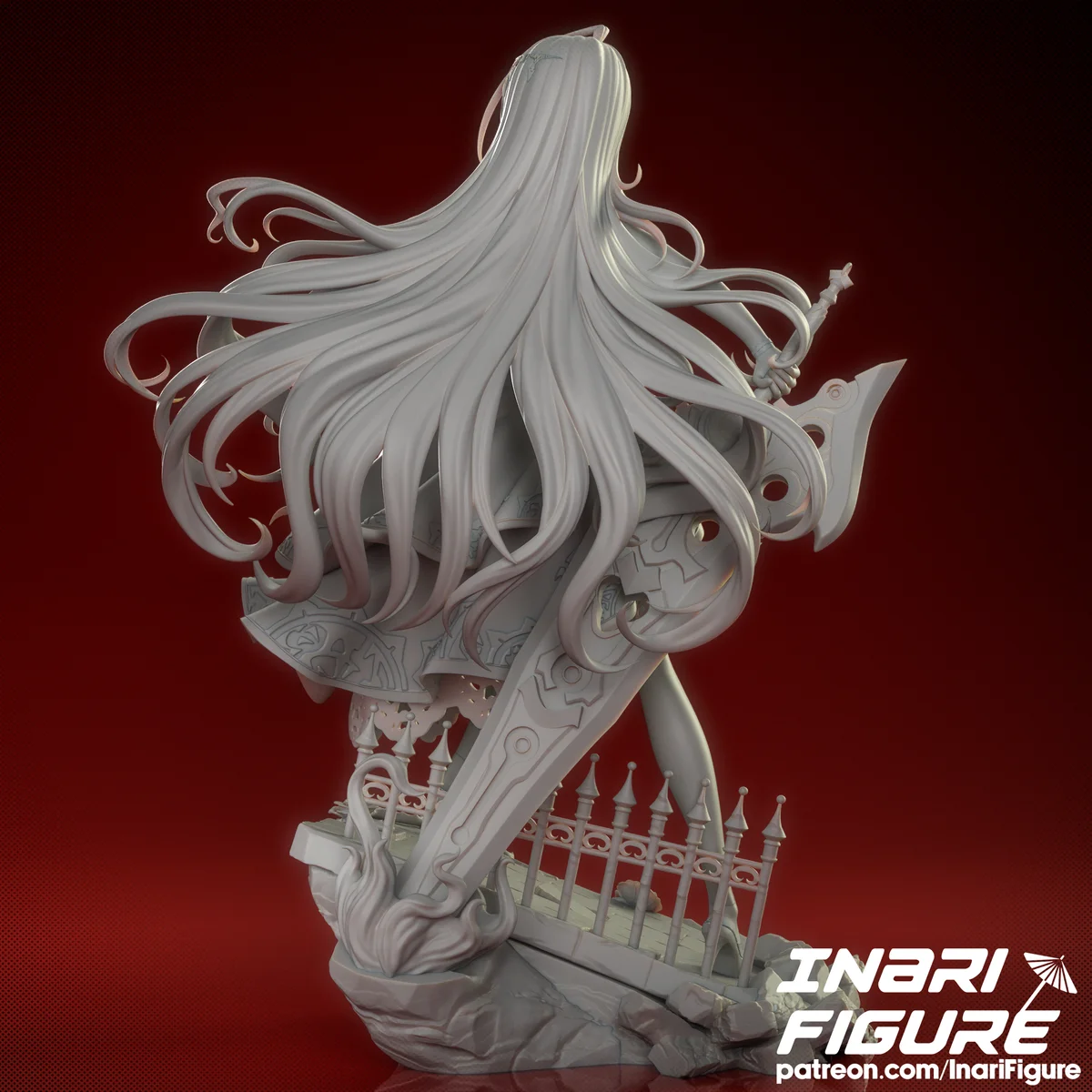 Elizabeth Rosebloodflame | Fan Art | 3D Printed Resin Model Garage Kit | *Un-Painted* | Inari Figure 10