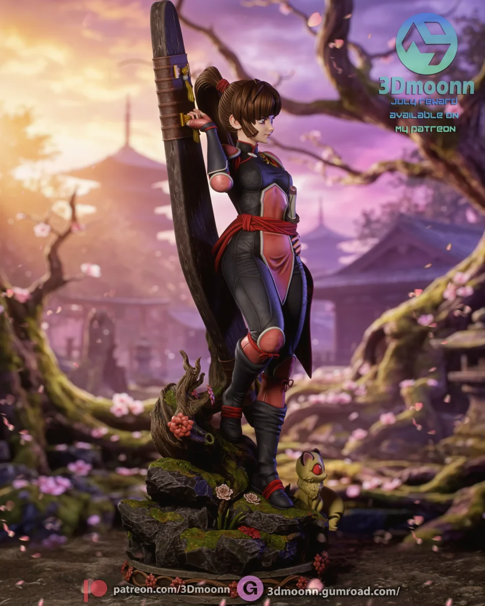 Sango Inuyasha | Fan Art | 3D Printed Resin Model Garage Kit | *Un-Painted* | 3DMoonn 4