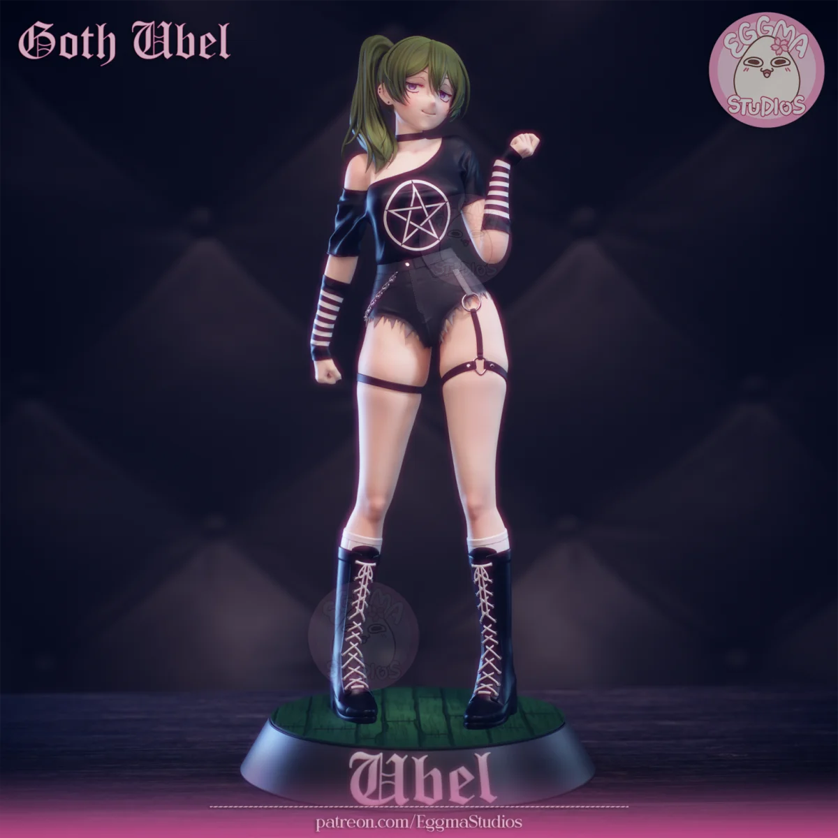 Goth Ubel | Fan Art | 3D Printed Resin Model Garage Kit | *Un-Painted* | EggmaStudios