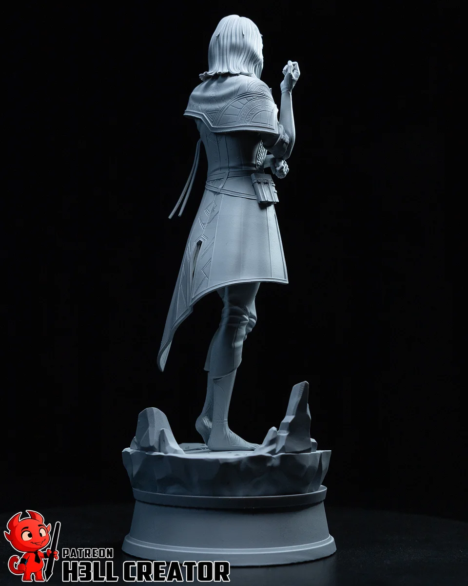 Lune | Fan Art | 3D Printed Resin Model Garage Kit | *Un-Painted* | H3LL Creator 10
