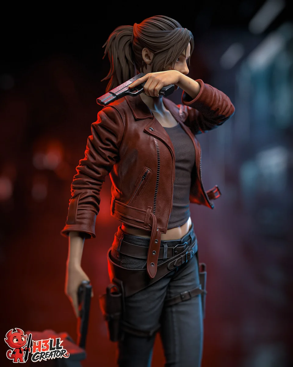 Claire Redfield | Fan Art | 3D Printed Resin Model Garage Kit | *Un-Painted* | H3LL Creator 5