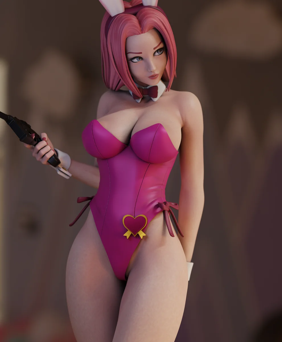 Kallen Bunny | Fan Art | 3D Printed Resin Model Garage Kit | *Un-Painted* | Momoji 7