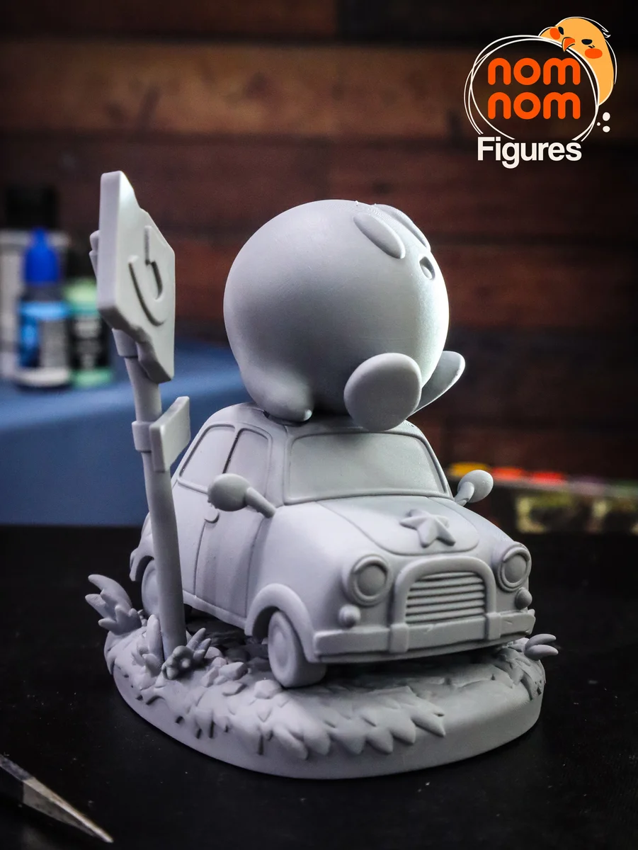 Chibi Kirby | Fan Art | 3D Printed Resin Model Garage Kit | *Un-Painted* | Nomnom 7