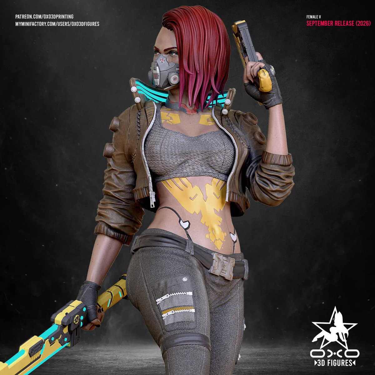 Female V | Fan Art | 3D Printed Resin Model Garage Kit | *Un-Painted* | OXO3D 4