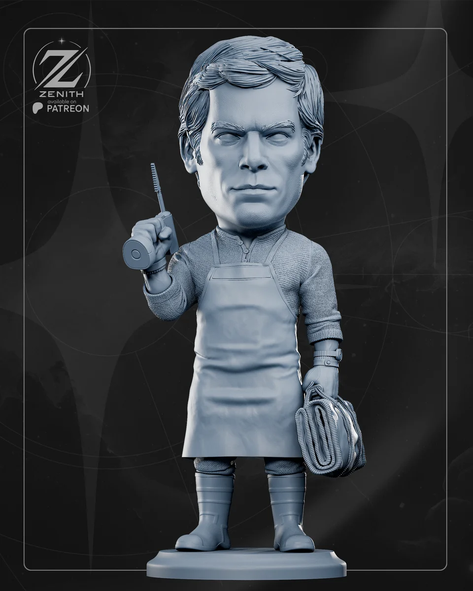 Chibi Dexter | Fan Art | 3D Printed Resin Model Garage Kit | *Un-Painted* | Zenith Studios 8