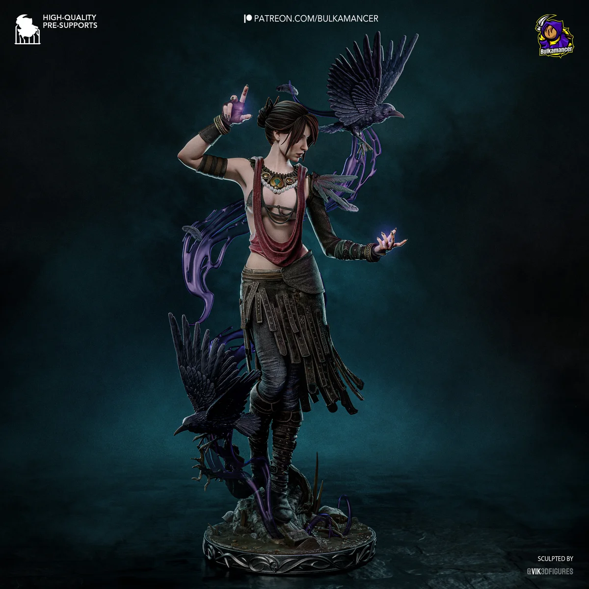 Morrigan | Fan Art | 3D Printed Resin Model Garage Kit | *Un-Painted* | Bulkamancer 3