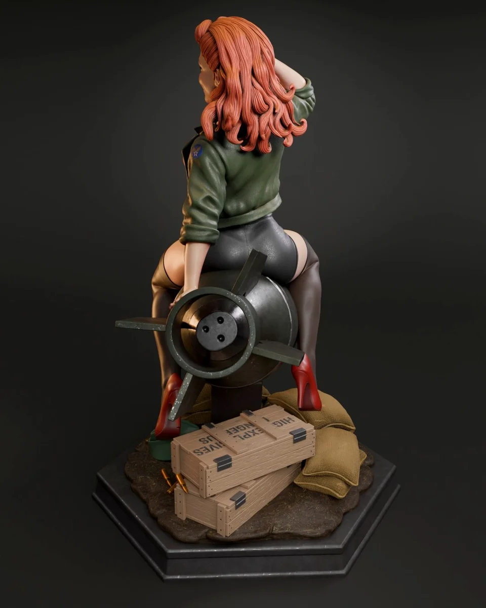 Air Force Bombshell | Fan Art | 3D Printed Resin Model Garage Kit | *Un-Painted* | Abe3D 5