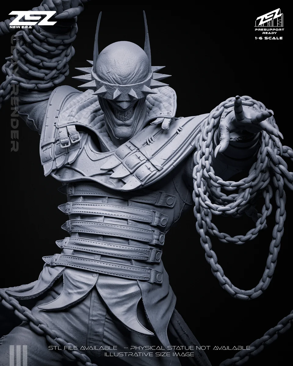 Batman Who Laughs | Fan Art | 3D Printed Resin Model Garage Kit | *Un-Painted* | ZEZ Studio 9