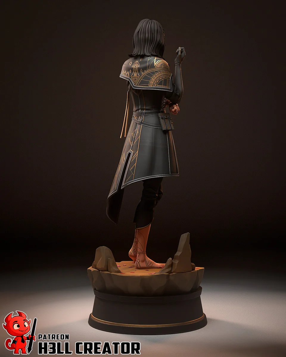 Lune | Fan Art | 3D Printed Resin Model Garage Kit | *Un-Painted* | H3LL Creator 5