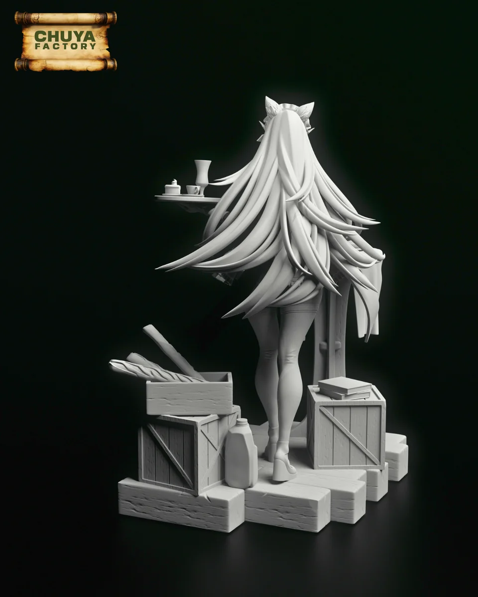 Maid Rapi | Fan Art | 3D Printed Resin Model Garage Kit | *Un-Painted* | Chuya Factory 11