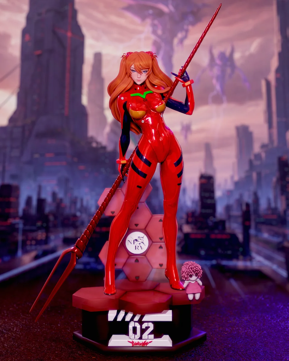 Asuka | Fan Art | 3D Printed Resin Model Garage Kit | *Un-Painted* | Momoji 3