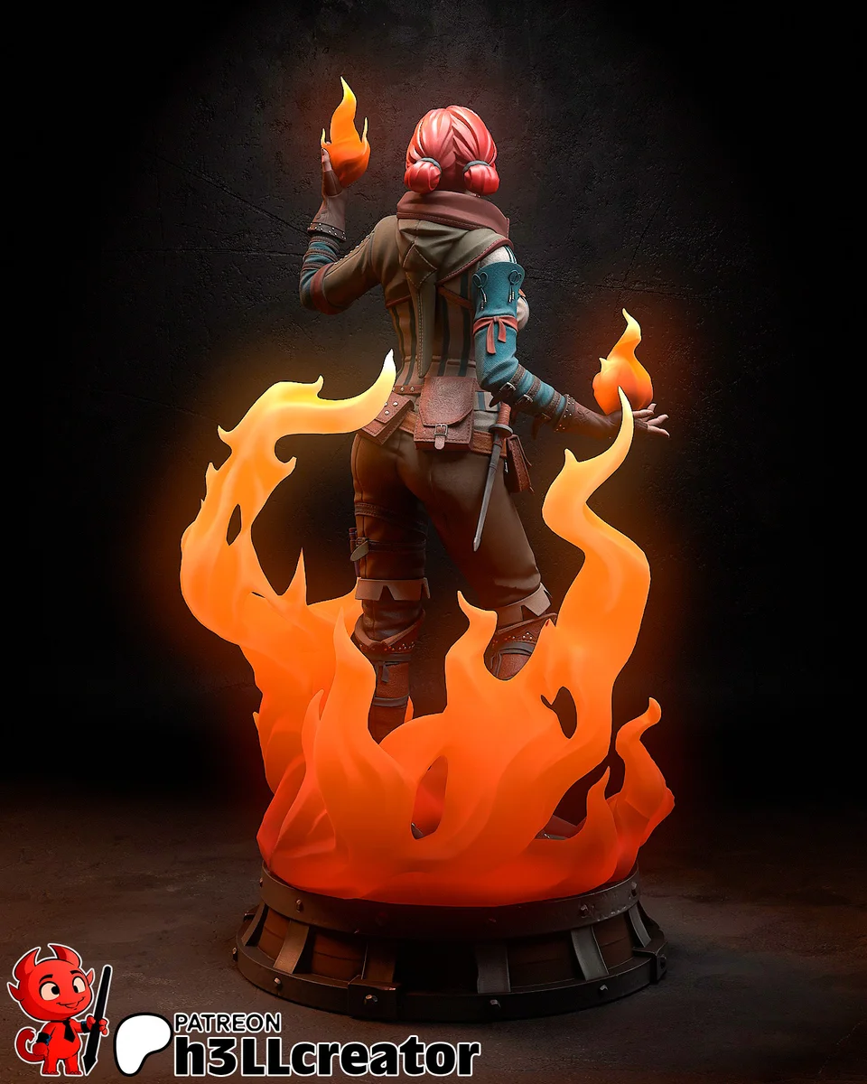 Triss Merigold | Fan Art | 3D Printed Resin Model Garage Kit | *Un-Painted* | H3LL Creator 6