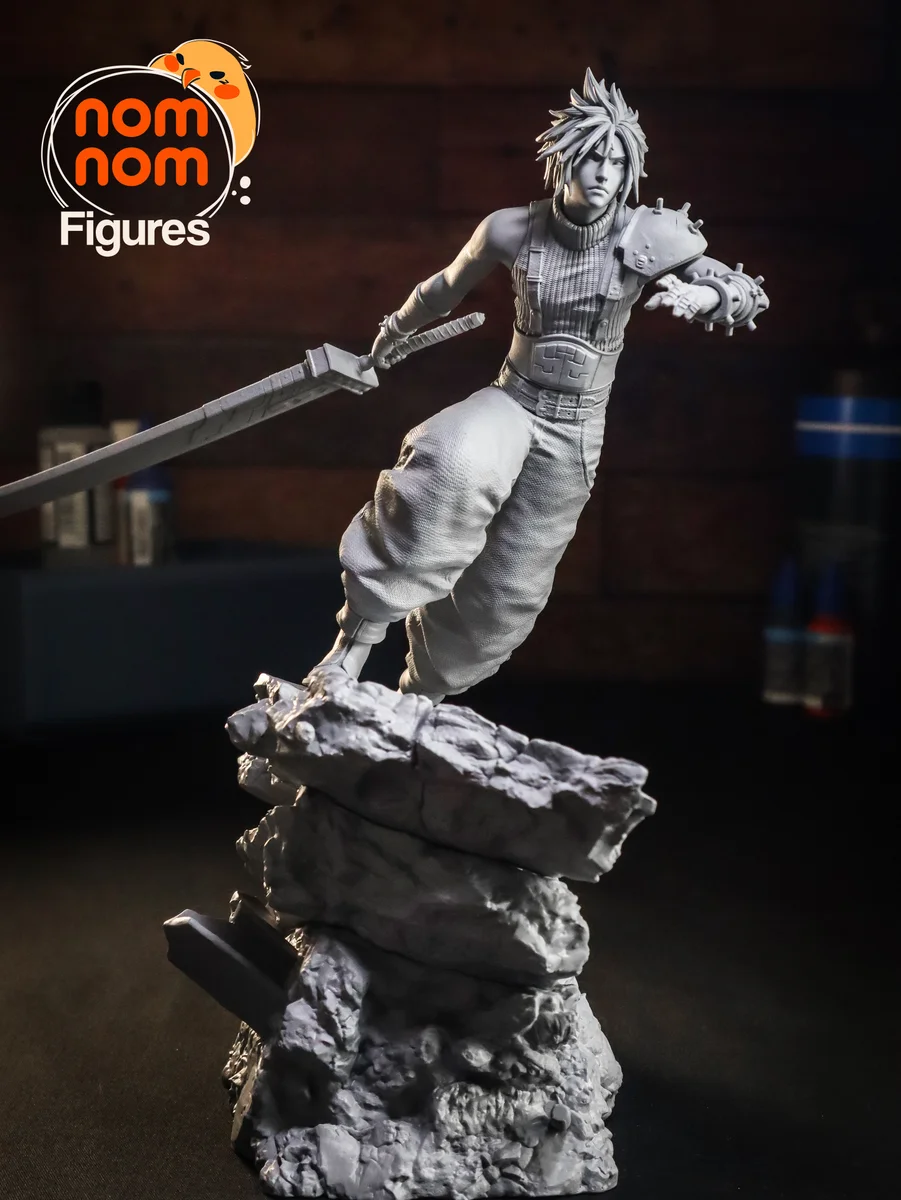 Cloud Strife | Fan Art | 3D Printed Resin Model Garage Kit | *Un-Painted* | Nomnom 9