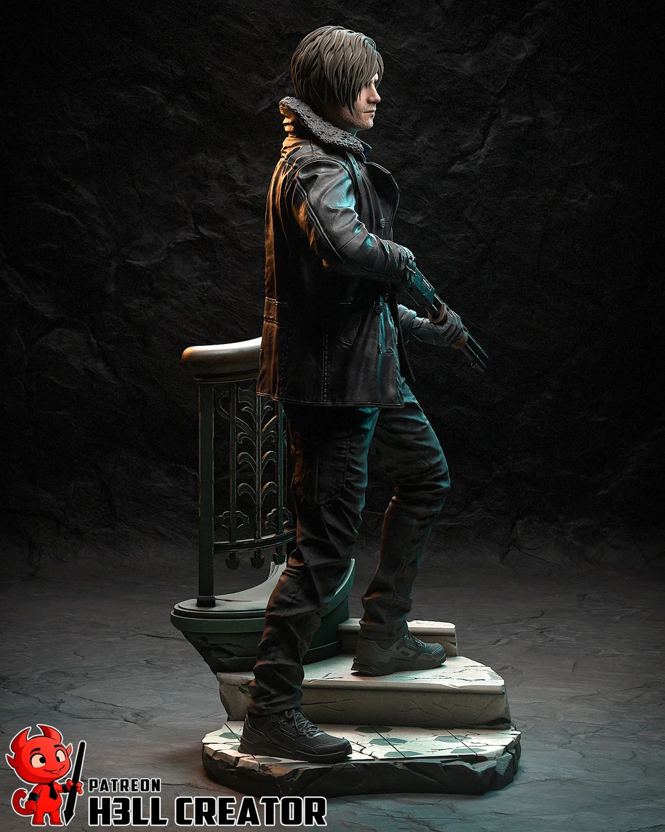 Leon S. Kennedy | Fan Art | 3D Printed Resin Model Garage Kit | *Un-Painted* | H3LL Creator 5