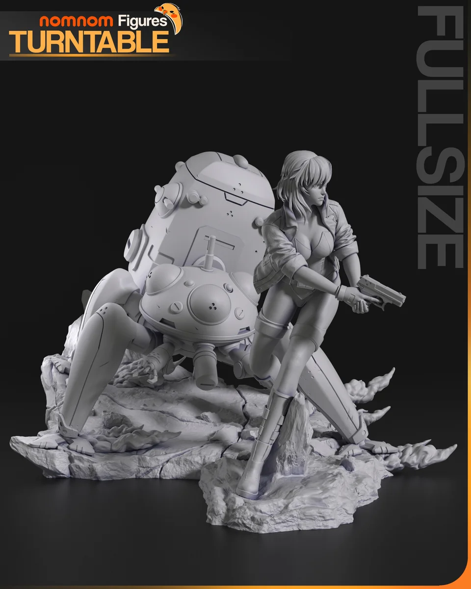 Motoko Kusanagi v02 | Fan Art | 3D Printed Resin Model Garage Kit | *Un-Painted* | Nomnom 4