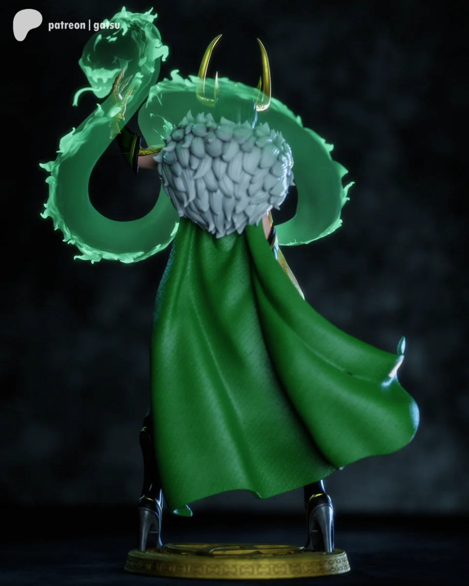 Lady Loki | Fan Art | 3D Printed Resin Model Garage Kit | *Un-Painted* | Gatsu Studios 3