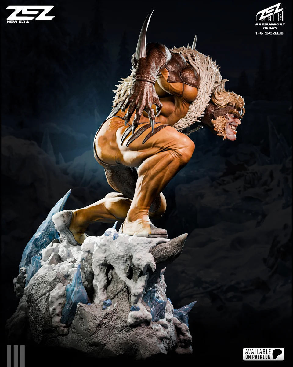Sabretooth | Fan Art | 3D Printed Resin Model Garage Kit | *Un-Painted* | ZEZ Studio 5