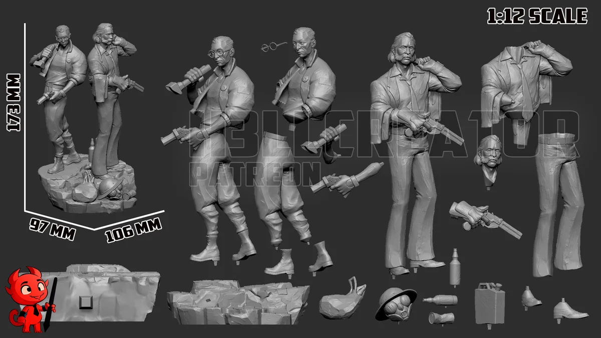 Harry and Kim | Fan Art | 3D Printed Resin Model Garage Kit | *Un-Painted* | H3LL Creator 14