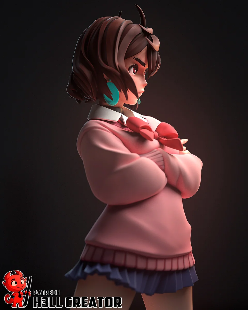 Momo Ayase | Fan Art | 3D Printed Resin Model Garage Kit | *Un-Painted* | H3LL Creator 3