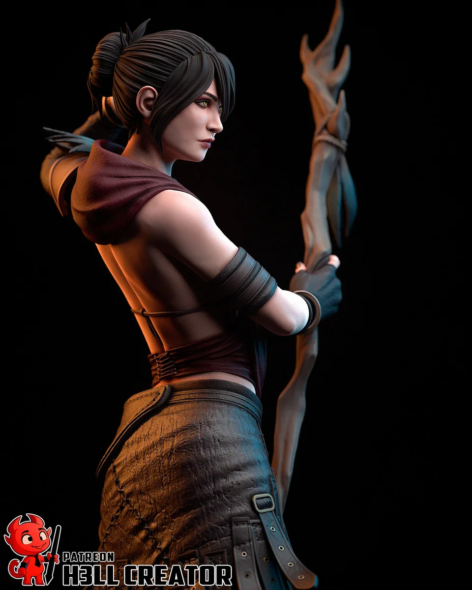 Morrigan | Fan Art | 3D Printed Resin Model Garage Kit | *Un-Painted* | H3LL Creator 5