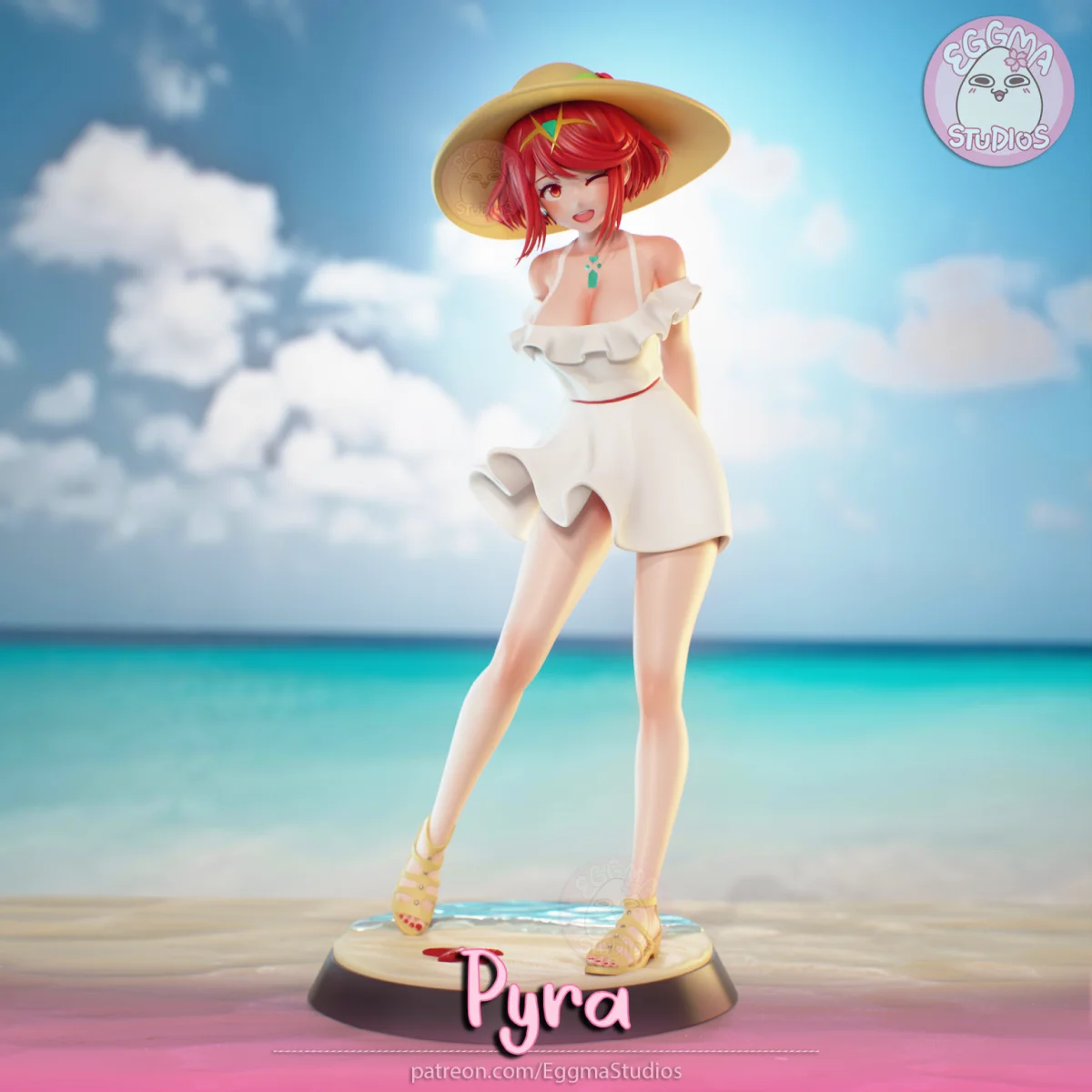 Pyra | Fan Art | 3D Printed Resin Model Garage Kit | *Un-Painted* | EggmaStudios 9