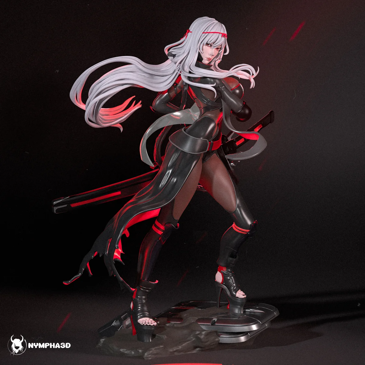 Scarlet | Fan Art | 3D Printed Resin Model Garage Kit | *Un-Painted* | Nympha3D 3