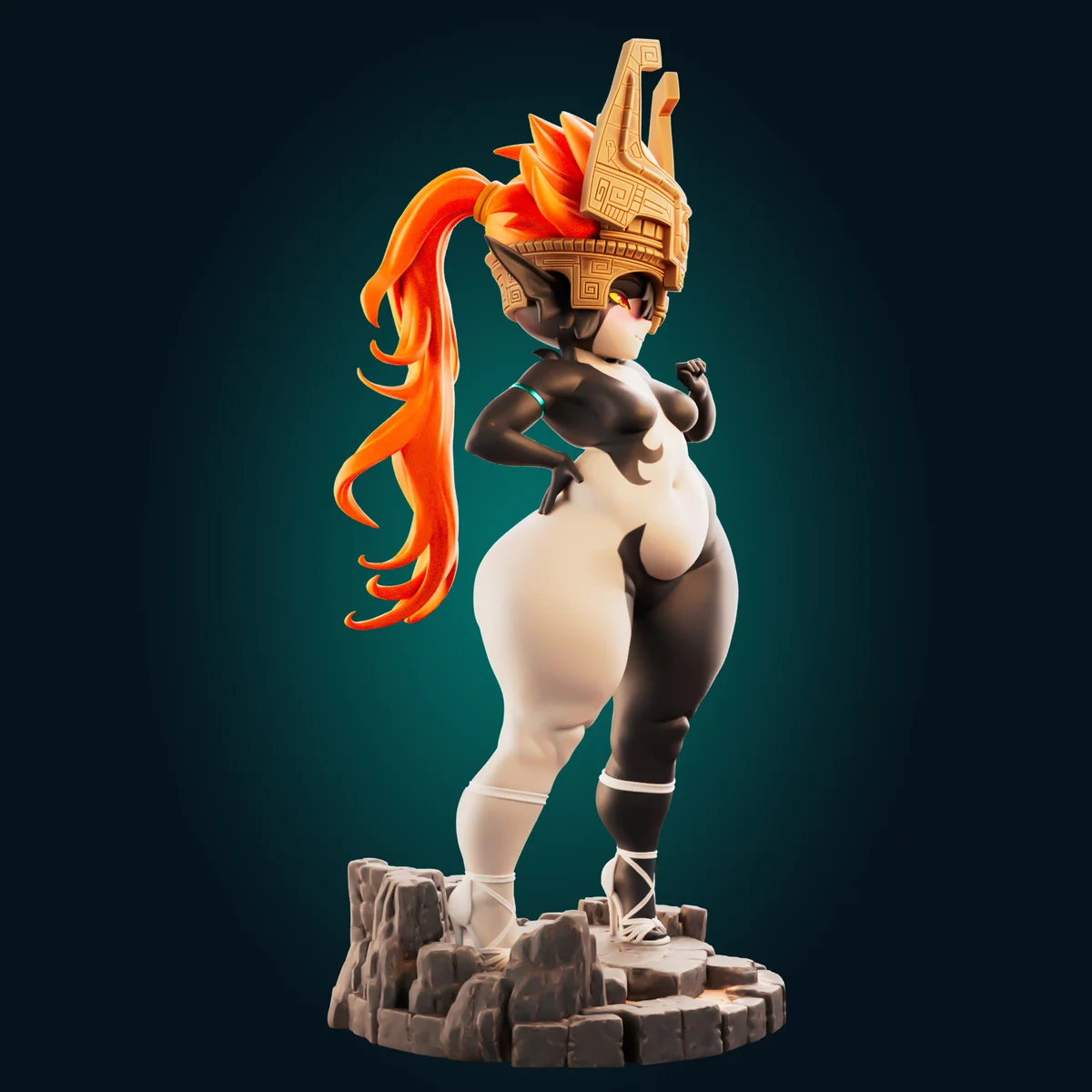 Midna Ultra Chubby | Fan Art | 3D Printed Resin Model Garage Kit | *Un-Painted* | Officer Rhu 6