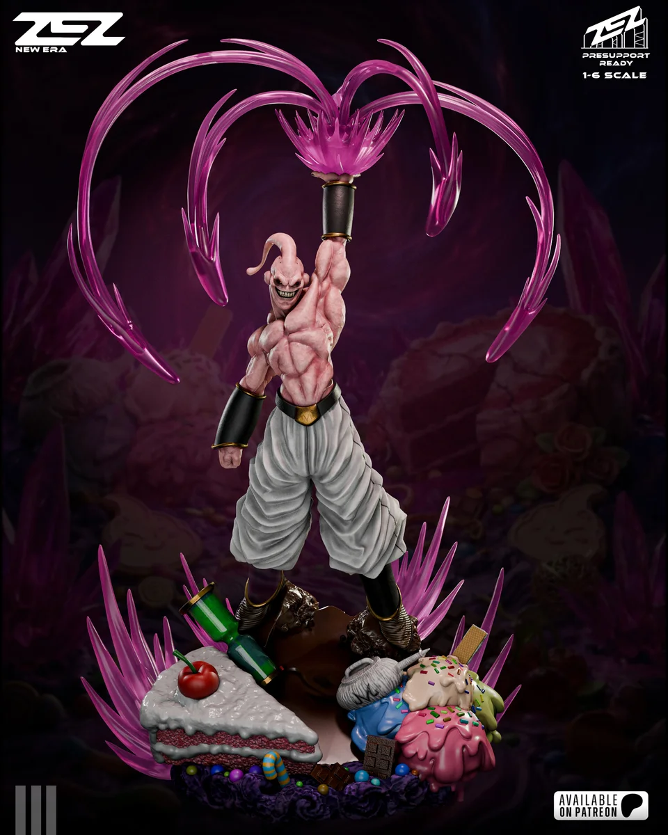 Majin Boo | Fan Art | 3D Printed Resin Model Garage Kit | *Un-Painted* | ZEZ Studio 4