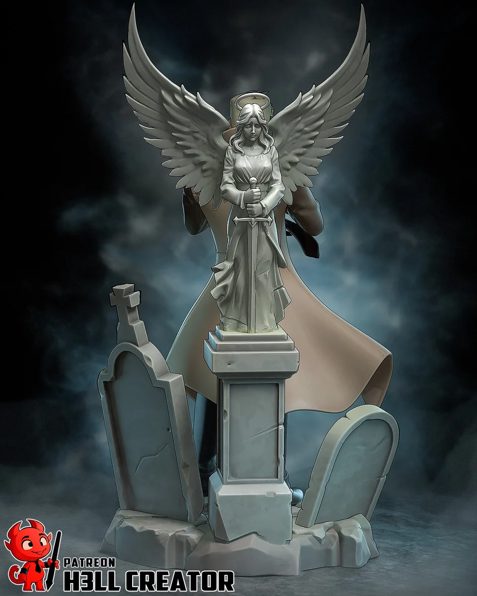 John Constantine | Fan Art | 3D Printed Resin Model Garage Kit | *Un-Painted* | H3LL Creator 7