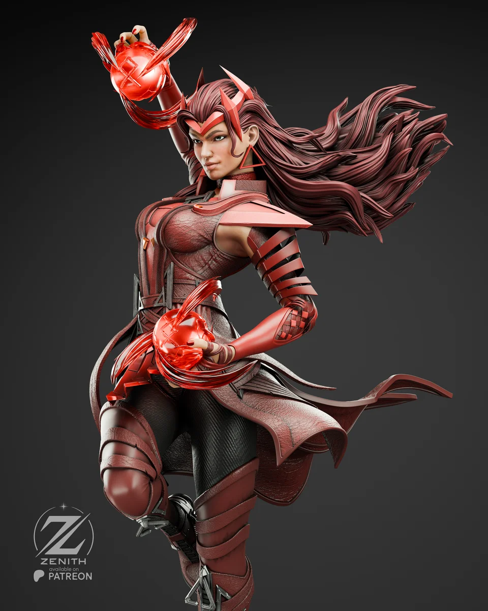 Scarlet Witch | Fan Art | 3D Printed Resin Model Garage Kit | *Un-Painted* | Zenith Studios 6