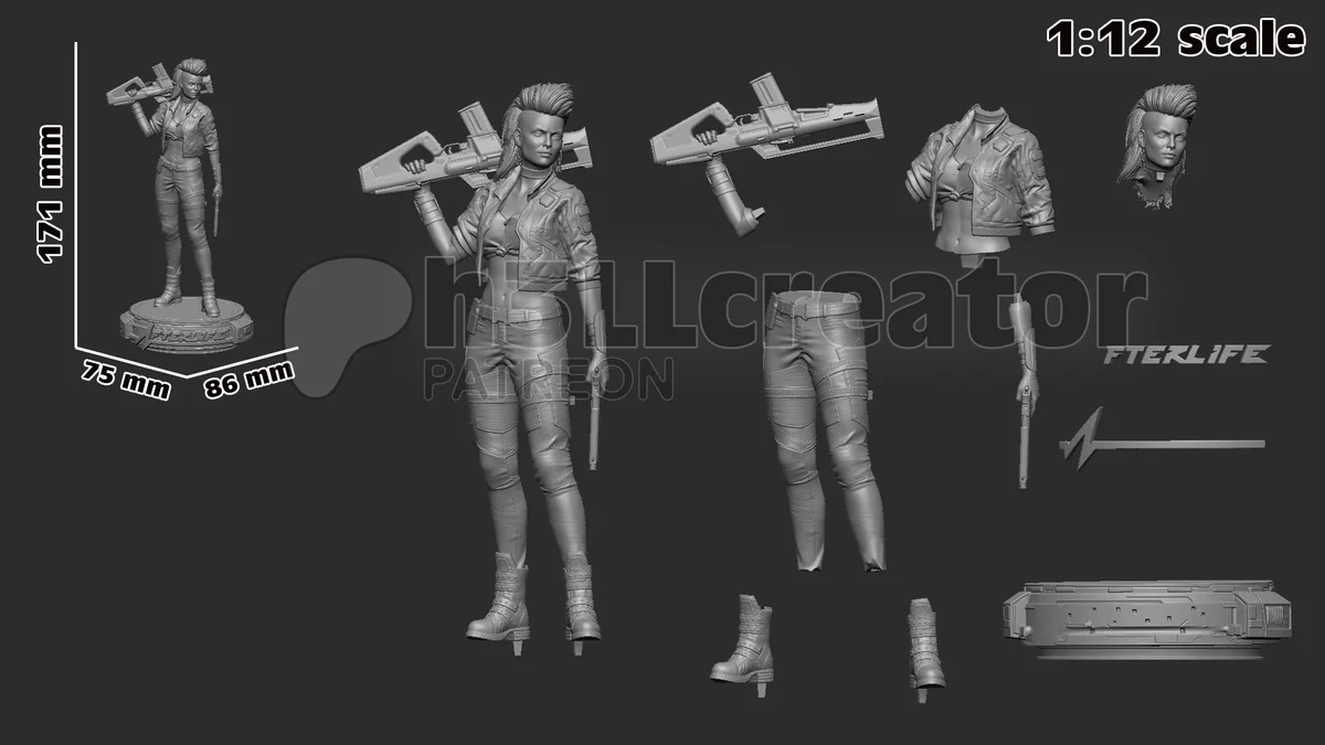 Rogue Amendiares | Fan Art | 3D Printed Resin Model Garage Kit | *Un-Painted* | H3LL Creator 14