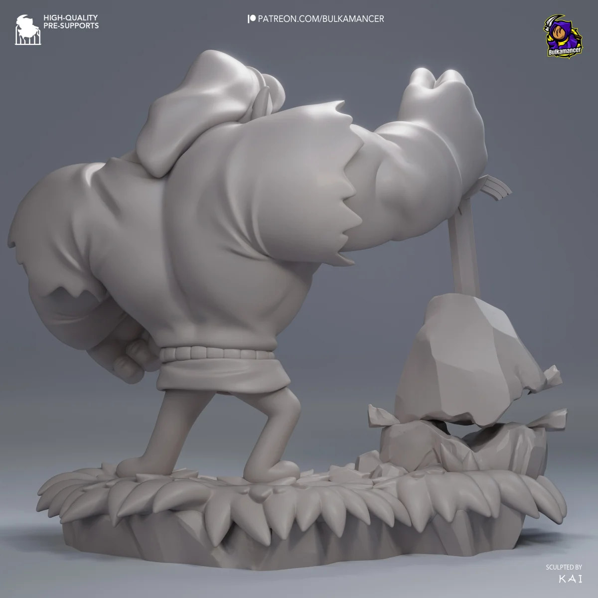 Lunk | Fan Art | 3D Printed Resin Model Garage Kit | *Un-Painted* | Bulkamancer 3