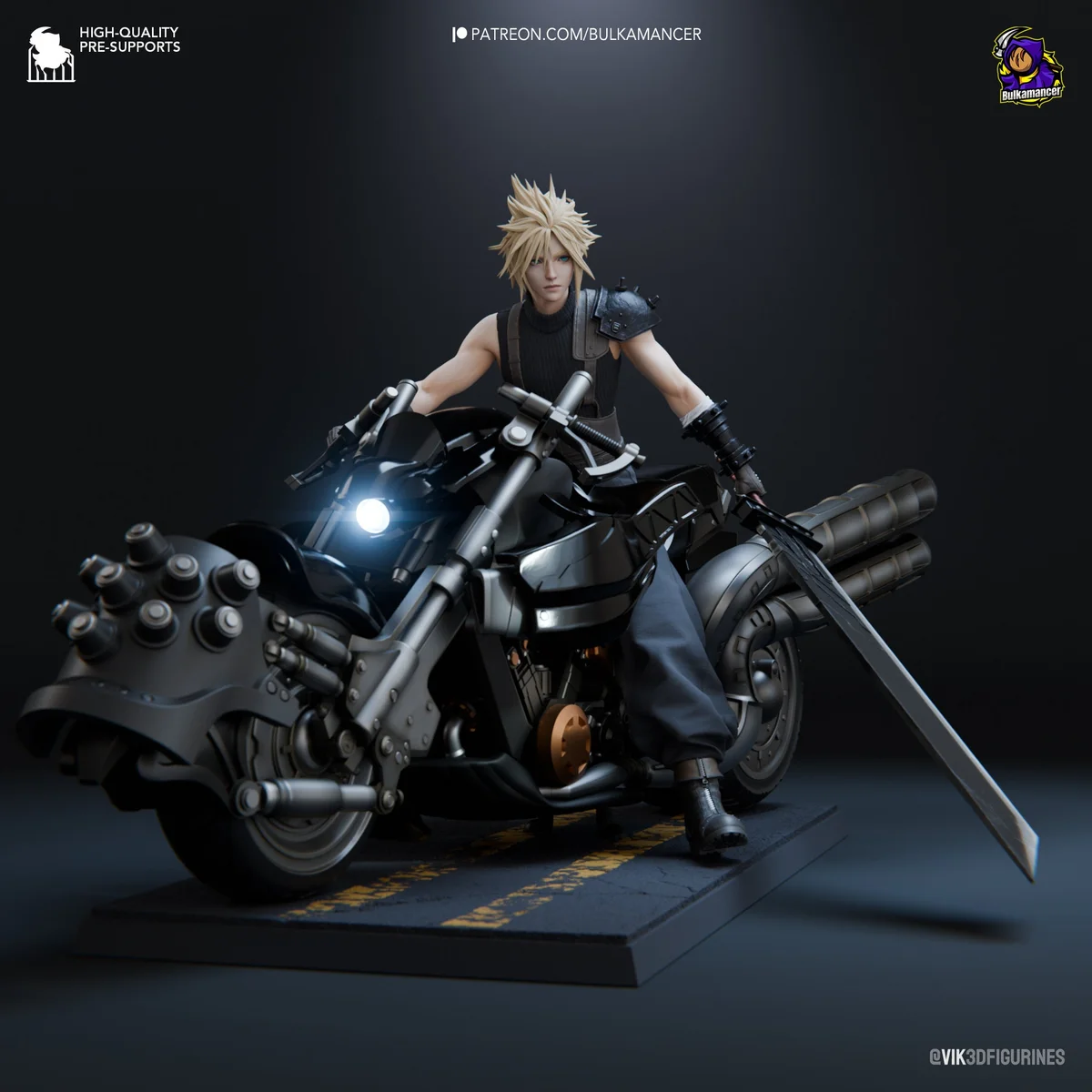 Cloud | Fan Art | 3D Printed Resin Model Garage Kit | *Un-Painted* | Bulkamancer 2
