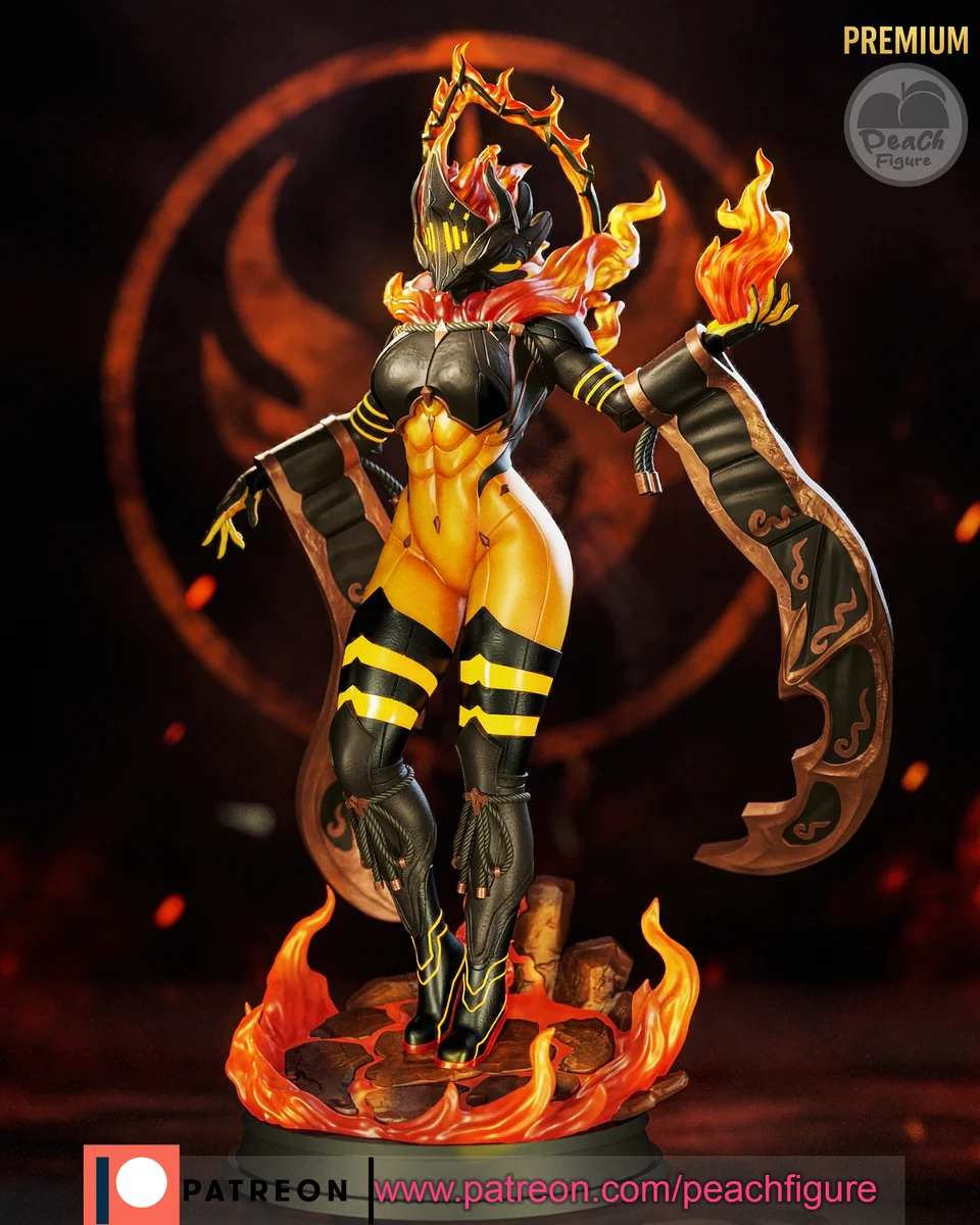 Ember Heirloom | Fan Art | 3D Printed Resin Model Garage Kit | *Un-Painted* | Peach Figure