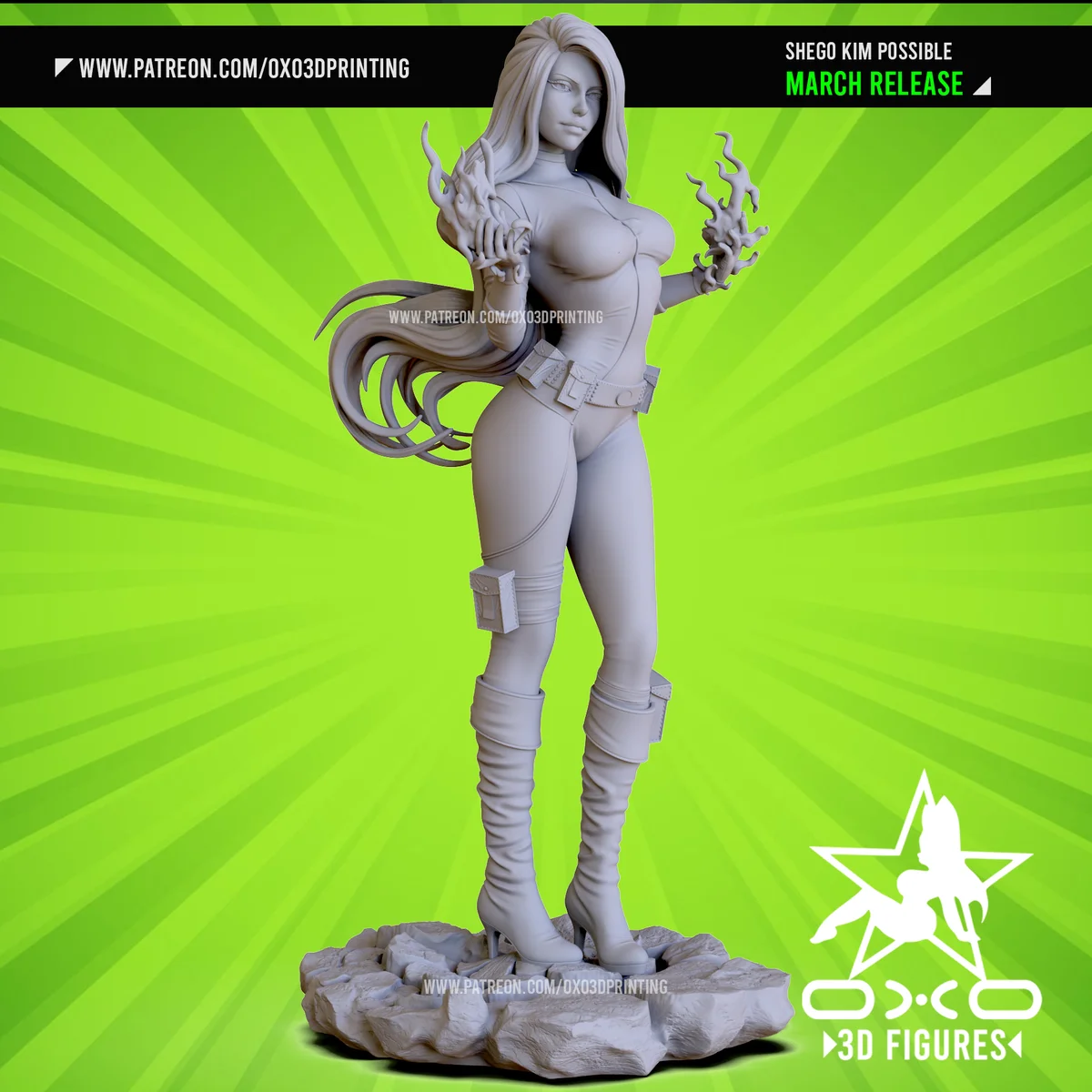 Green Shegoo | Fan Art | 3D Printed Resin Model Garage Kit | *Un-Painted* | OXO3D 4
