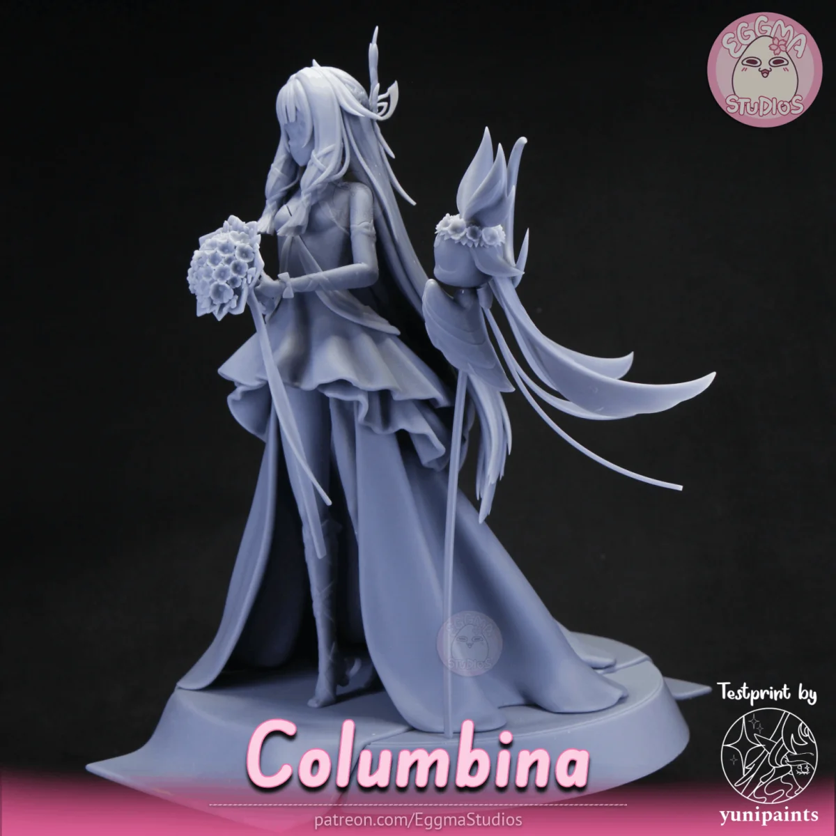 Columbina | Fan Art | 3D Printed Resin Model Garage Kit | *Un-Painted* | EggmaStudios 29