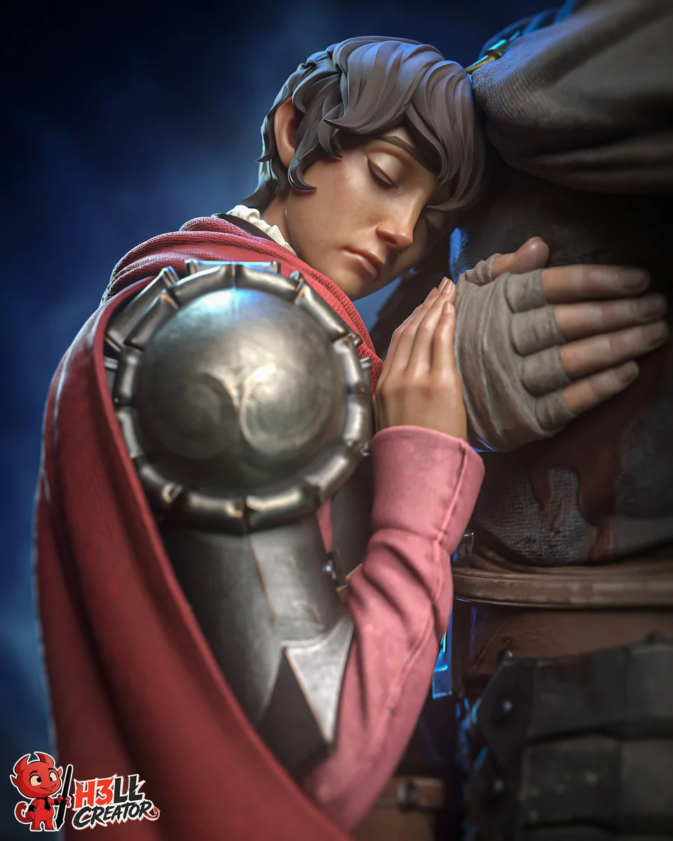 Guts and Casca | Fan Art | 3D Printed Resin Model Garage Kit | *Un-Painted* | H3LL Creator 3