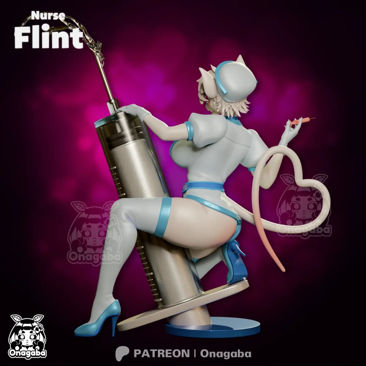 Nurse Flint | Fan Art | 3D Printed Resin Model Garage Kit | *Un-Painted* | ONAGABA 10