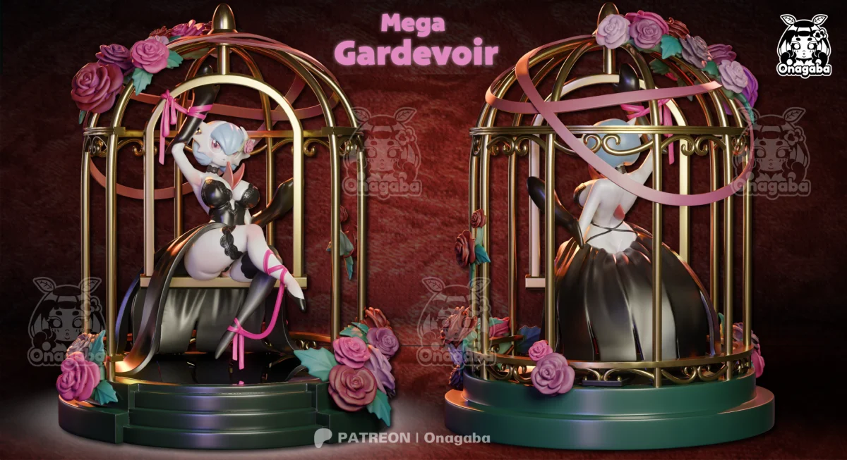 Mega Gardevoir | Fan Art | 3D Printed Resin Model Garage Kit | *Un-Painted* | ONAGABA 5