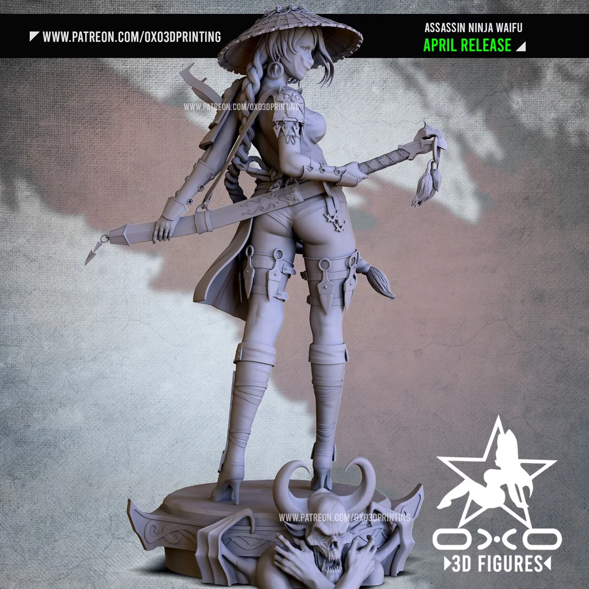 Assassin Ninja | Fan Art | 3D Printed Resin Model Garage Kit | *Un-Painted* | OXO3D 4